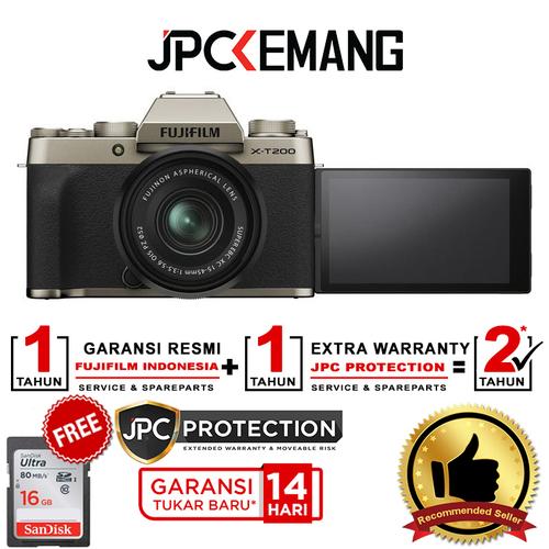 Foto Produk Fujifilm X-T200 Fuji XT200 kit 15-45mm f/3.5-5.6 GARANSI RESMI - Champagne Gold dari JPCKemang