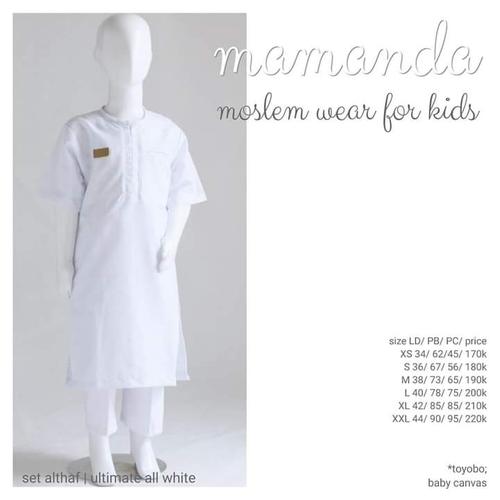 Foto Produk Kurta Anak All White set Celana Althaf Ultimate Series by Mamanda dari kedai berkah
