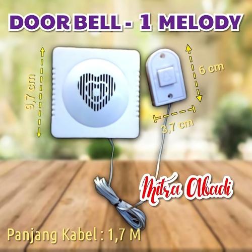 Gambar Bel Pintu Rumah 1 Lagu / Doorbell 1 Melody with Kabel dari Toko Mitra Abadi Jakarta Barat Tokopedia