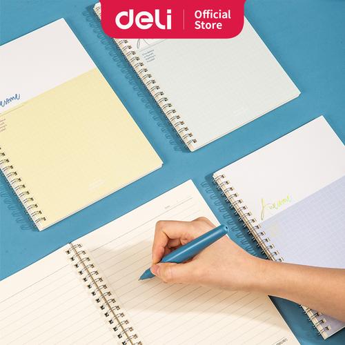 Foto Produk Deli Buku teks dengan ujung bentuk Spiral A5 60 halaman 4 pola LA560 - 006 dari Deli Stationery