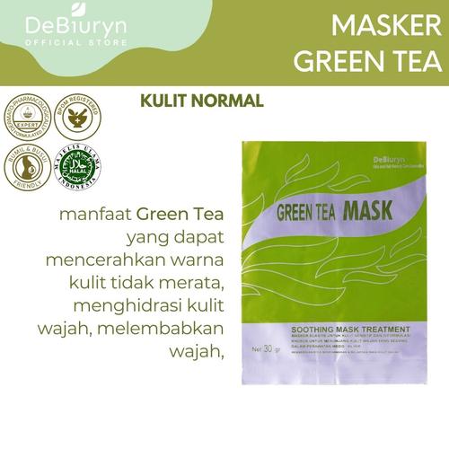 Foto Produk DeBiuryn Green Tea Mask 30gr - Masker Wajah Kulit Sensitif dari Debiuryn Dermacosmetics