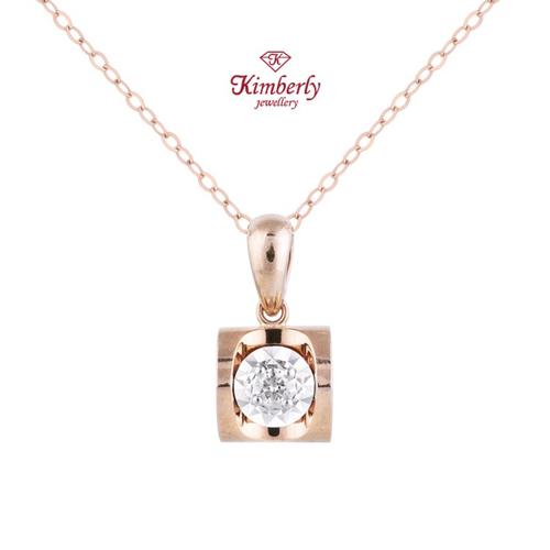 Jual Liontin Berlian + Kalung Rose Gold 