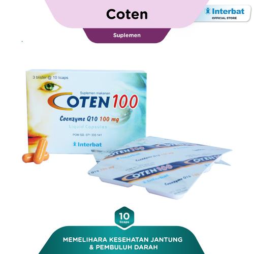 Foto Produk Coten Memelihara Kesahatan Jantung dan Pembuluh Darah - 3 blister @10 dari Interbat Consumer Health