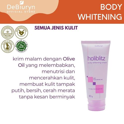 Foto Produk DeBiuryn Holiblitz Body Whitening Cream 80gr dari Debiuryn Dermacosmetics