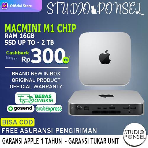 Gambar Apple Mac Mini M1 Custom 16GB RAM / 512GB & 256GB SSD / MacMini 2020 - RESMI INTER, 16GB 256GB dari Studio Ponsel Jakarta Pusat Tokopedia