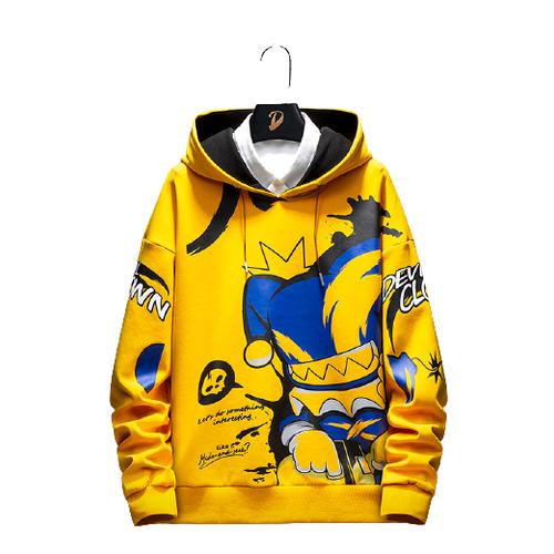 Foto Produk GARAF CLOWN JAKET SWEATER HOODIE PRIA JUMPER POLOS VARIASI SABLON - Kuning dari Garaf Official