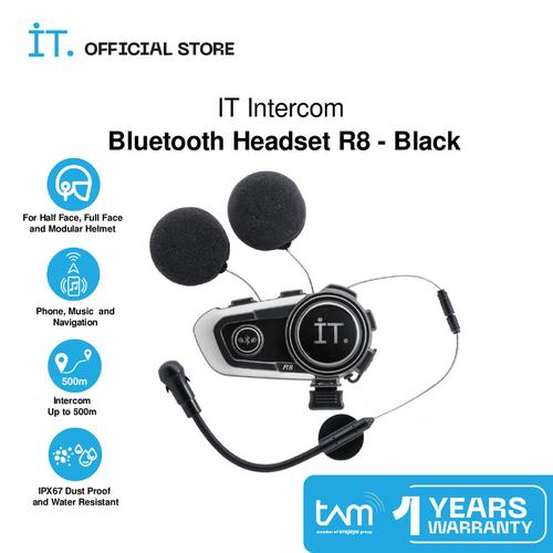 Gambar IT Intercom Bluetooth Headset R8 - Black dari IT Official Store Jakarta Utara Tokopedia