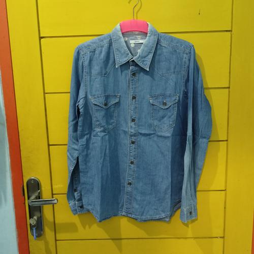 Jual Kemeja Soft Denim import brand 