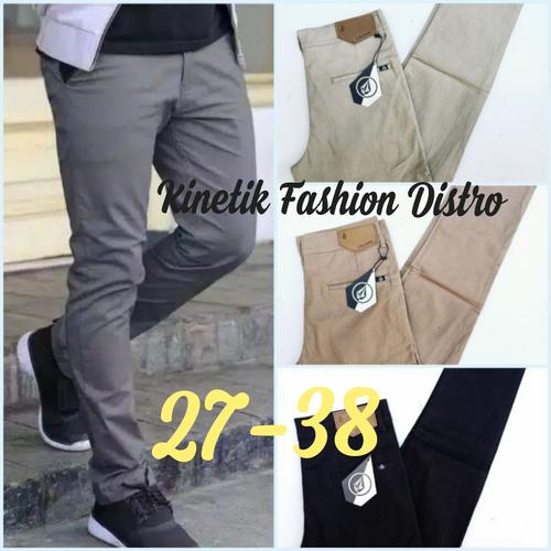 Foto Produk ORIGINAL Celana Panjang Pria l Chino Slim fit l Celana Kantor l libura - Abu-abu, 28 dari Kinetik Fashion Distro