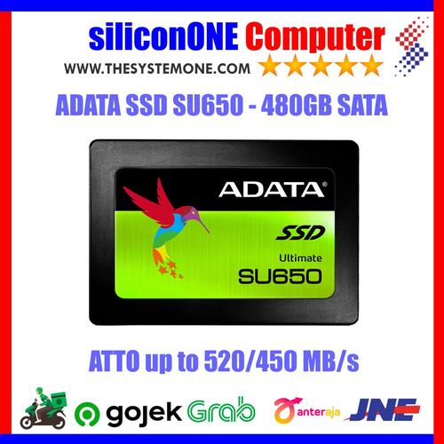 Gambar ADATA SSD 480GB SU650 dari silicon ONE Computer Kota Bandung Tokopedia