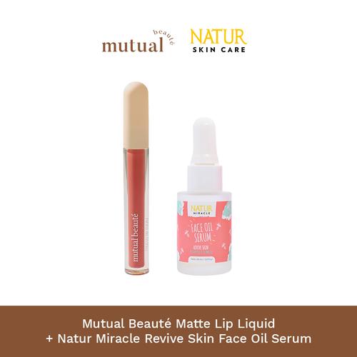 Gambar Mutual Beaute x Natur: Matte Lip Liquid + Revive Skin Face Oil Serum dari Mutual Beaute Jakarta Barat Tokopedia