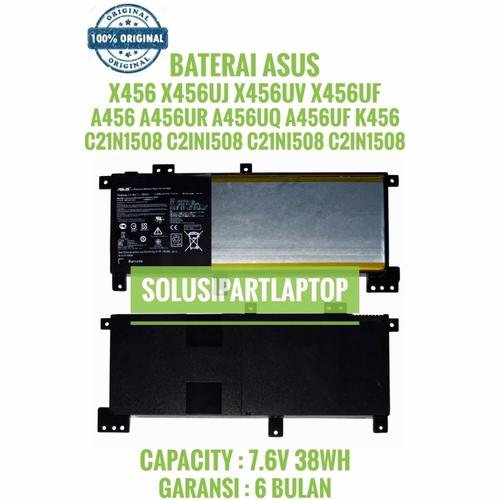 Foto Produk ORIGINAL BATERAI ASUS X456 A456 A456UR A456UQ A456UF K456 C21N1508 dari SolusiPartLaptop