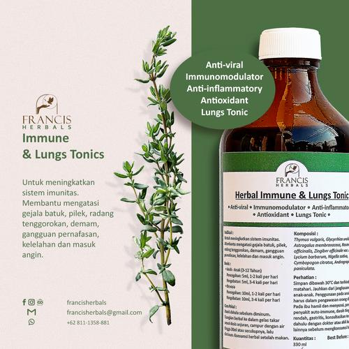 Gambar Francis Herbals Immune & Lungs Tonic 330Ml dari Francis Herbals Jakarta Barat Tokopedia