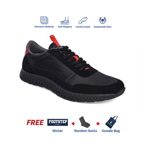 Foto Produk Sepatu Sneakers Pria Footstep Footwear - Zero Black - 43, Hitam dari Footstep Footwear