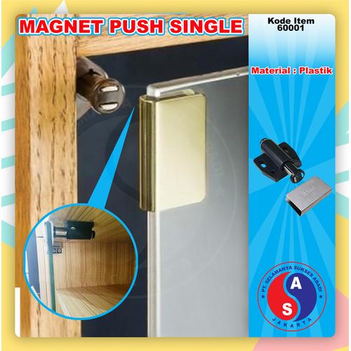Foto Produk Magnet Hitam Single / Magnet Lemari Kaca Push Open kaca single/60001-8 dari WINSTON-OK OFFICIAL STORE