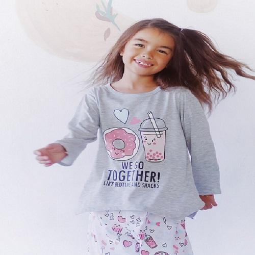 Foto Produk Piyama Anak Long Shirts Bedtime and Snacks LSLP115 - 4 dari Boboo Kids