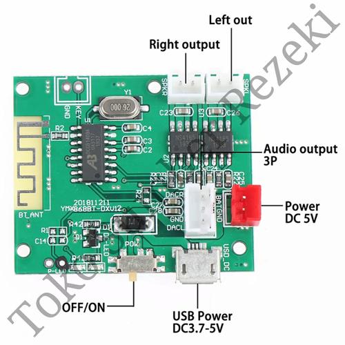 Jual PCB Power Amplifier Stereo 5W Arduino Mini Bluetooth Modul Audio ...