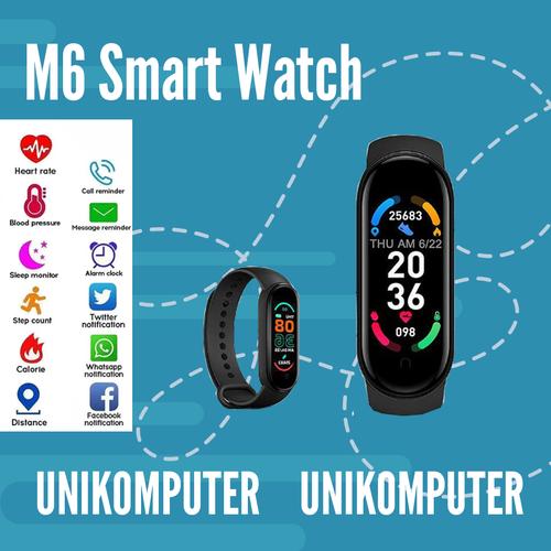 Jual Smart Watch M6 smartwatch M6 Like Mi Band 6 Smart Band SPORT - Jakarta  Utara - Unikomputer | Tokopedia