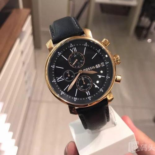 Jual Jam Fossil Men Watch Black Leather 