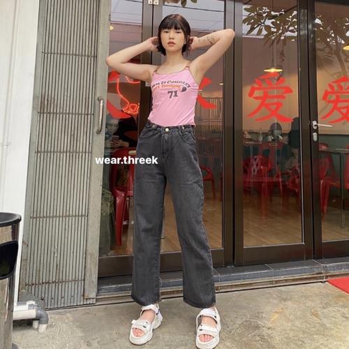 Jual Basic Highwaisted Boyfriend Jeans 