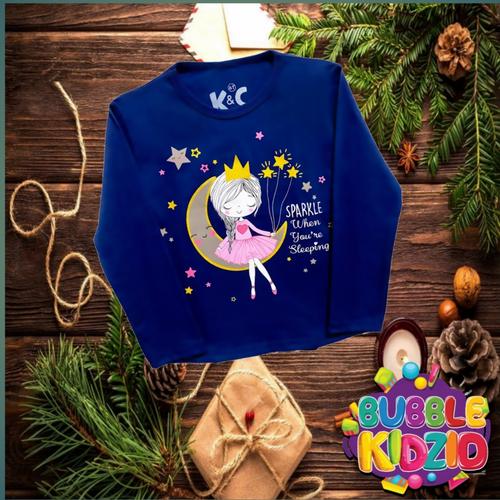 Foto Produk Kaos/ Baju Anak Perempuan Lengan Panjang Motif Dream navy 1-10 Tahun - 1 Tahun dari Bubble kidz