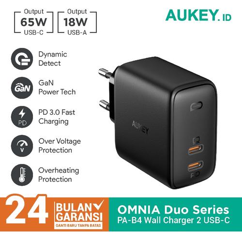 Foto Produk Aukey Charger PA-B4 Omnia Duo 65W Dual-Port Power Delivery- 500485 dari Aukey Makassar