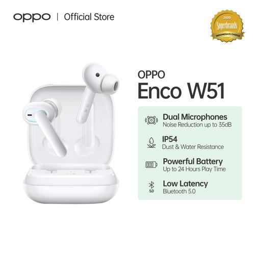 Foto Produk OPPO Enco W51 Wireless Earphone (Garansi Resmi) - Putih dari OPPO OFFICIAL STORE