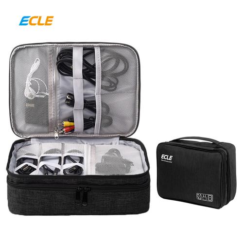 Foto Produk ECLE Storage Bag Waterproof Tas Aksesoris Gadget Portable Multifungsi - Hitam dari ECLE Official Store