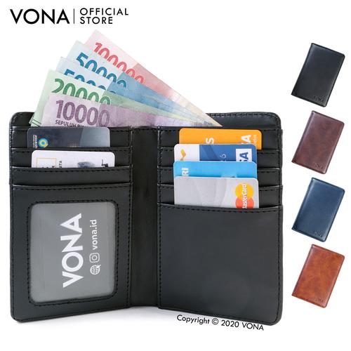 Gambar VONA Dompet Pria Wanita 3/4 Kulit PU Sintetis Dompet Kartu Asli - HAWK - Tan dari VONA Jakarta Selatan Tokopedia