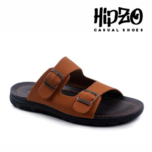 Foto Produk Sandal Pria Original Hipzo Sandal Selop Pria Vintage Kulit Terbaru - Coklat Muda, 39 dari Hipzo Official Shop