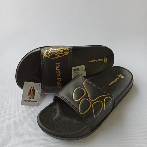 Foto Produk puppies sandal slide hush puppies sandal hush puppies sandal slop hush - hitam ls gold, 39 dari GAFISCO SNEAKERS