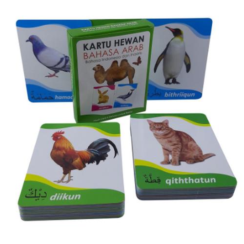 Foto Produk Flash Card / Kartu Pintar Anak Hewan Buah Alfabet Balita Lengkap - Hewan Arab dari TweedyToys