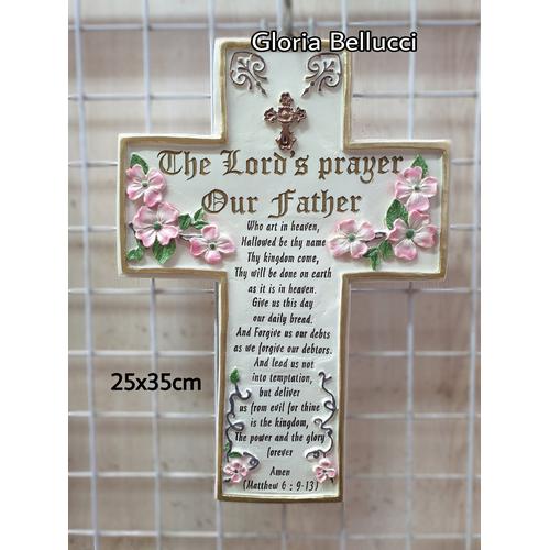 Gambar patung pajangan salib jumbo the lords prayer dekorasi hiasan dinding dari Toko Gloria Bellucci Jakarta Utara Tokopedia