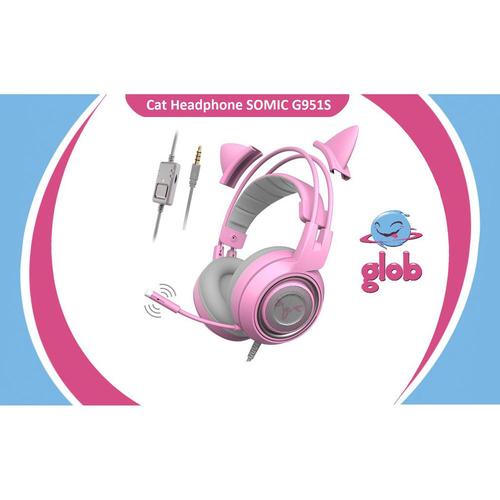 Jual BARU!! SOMIC G951S CAT Headphone Gaming Kucing, Wired Headset Mic HP -  Jakarta Barat - HYRO | Tokopedia