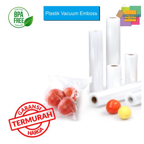 Promo REFILL PLASTIK VACUUM SEALER EMBOSS ROLL,PLASTIC VACUUM BAG,FOOD