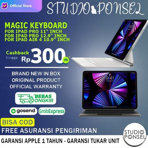 Gambar Apple Magic Keyboard iPad Pro 11 / 12 / 12.9 inch / Air / M1 / 2021 - 11 inch, Black dari Studio Ponsel Jakarta Pusat Tokopedia