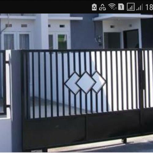 Jual pintu dorong minimalis besi hollo/model pagar rumah - Kota Depok