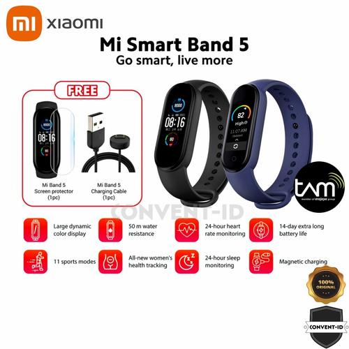Jual Xiaomi Mi Band 5 1.2inch Dynamic AMOLED Sport Smart Band Resmi TAM -  Kab. Tangerang - Convent-id | Tokopedia