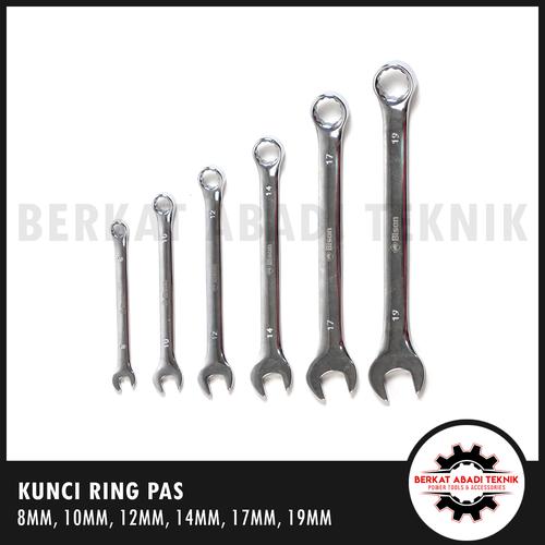 Gambar Bison Kunci Ring Pas 8 10 12 14 17 19 mm Eceran Satuan Chrome Vanadium - 8 MM dari Berkat Abadi Teknik JKT Jakarta Barat Tokopedia