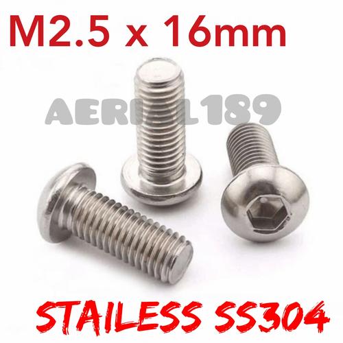 Gambar 1 pcs baut hex m2.5 x 16mm stainless rc 1/18 1/14 1/12 rc wltoys remo dari aerial189 Kab. Tangerang Tokopedia