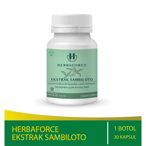Gambar Herbaforce Ekstrak Sambiloto - Herbal Mencegah Kencing Manis - Isi 30 Kapsul dari Pilkita Tokopedia