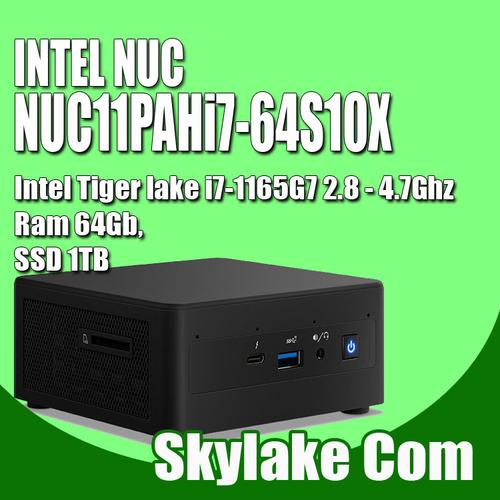 INTEL NUC11PAHi7 64S10X RAM 64GB SSD 1TB CORE I7