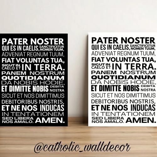 Jual Hiasan dinding Katolik doa Pater Noster/Bapa Kami latin 30x40cm ...