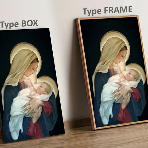 Jual Hiasan dinding Katolik gambar Bunda Maria dan Tuhan Yesus 40x60cm ...