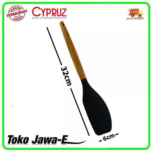 Promo Cypruz Spatula lengkung silikon codet sutil anti panas gagang ...
