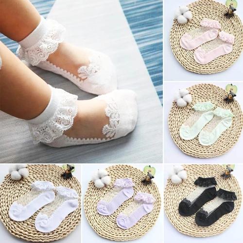 Gambar kaos kaki lucu anak perempuan renda transparan kids socks - Putih, S dari Mellyphang Jakarta Barat Tokopedia