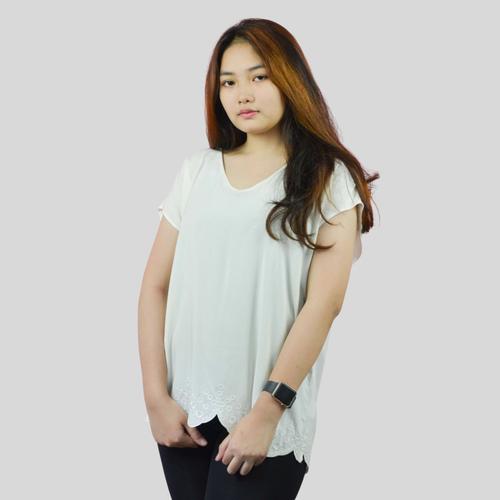 Jual LIZ CLAIBORNE - blouse putih polos 