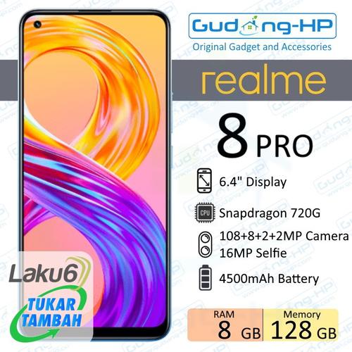 Gambar Realme 8 Pro 8/128 GB Garansi Resmi - Biru dari Gudang-HP Jakarta Pusat Tokopedia