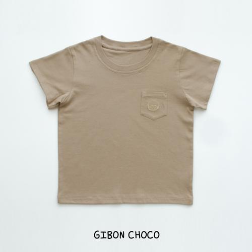 Foto Produk HEYTIMMY Gibon Kaos Tshirt Polos Anak Dengan Kantong Bordir - Choco, 4-5 tahun dari HEYTIMMY