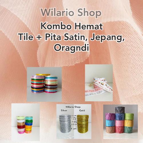 Foto Produk Kain Tile Halus | Kain Tulle Halus souvenir hampers - Orange dari Wilario Shop